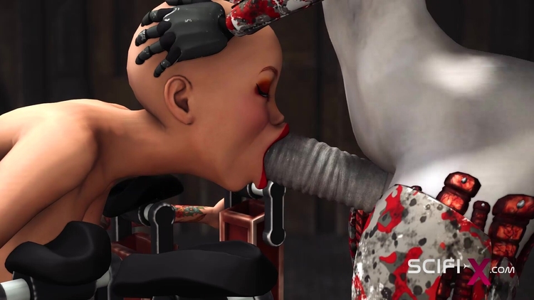 A hot bald Legal-age hottie gets fucked by a sex cyborg in the dungeon_main_thumbnail