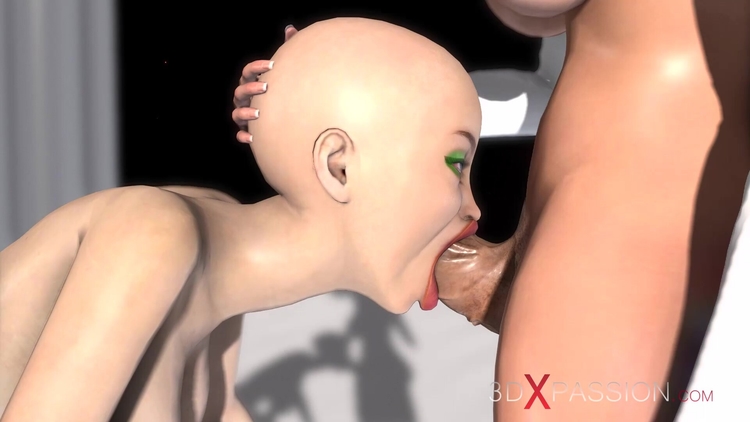 Sci-fi sex. 3d hot alien dickgirl plays with a sexy Chick in the space station_main_thumbnail