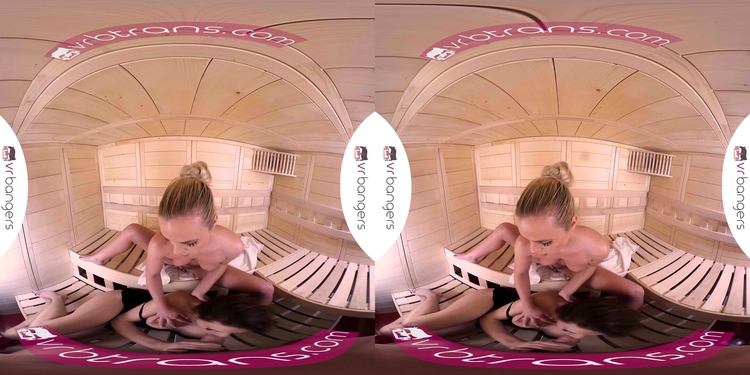 VRB TRANS Valentine's threesome with two hot Darling in sauna VR Porn_main_thumbnail