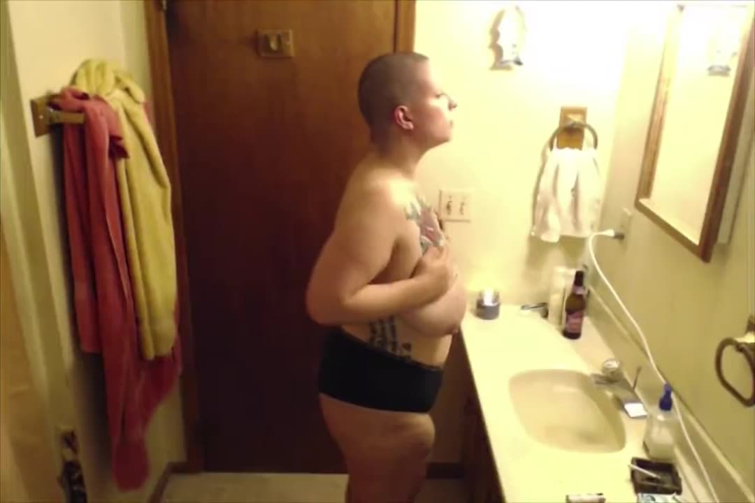 Fat MILF Head Shave with Dancing and Smoking_main_thumbnail