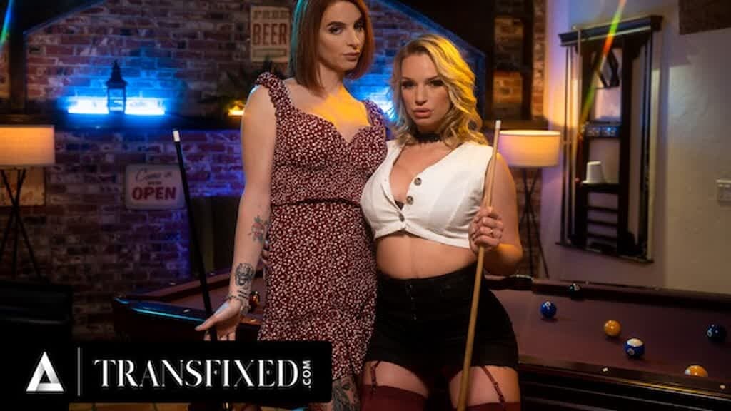TRANSFIXED - Trans Janie Blade Fucks Stacked Rachael Cavalli On The Pool Table During A Strip Game_main_thumbnail