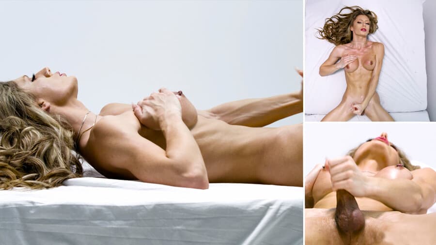 Big tits tgirl Jade Venus masturbating her big shemale cock_main_thumbnail