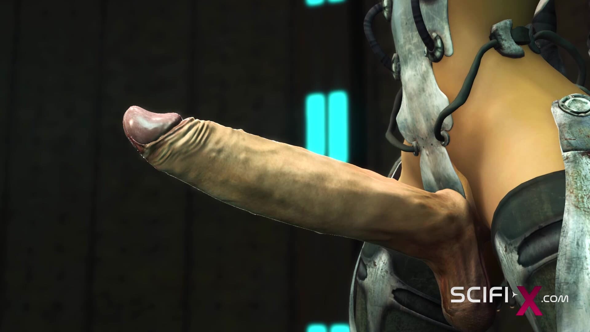 A hot busty cuffed Chick gets fucked hard by a sex robot dickgirl in the sci-fi lab_main_thumbnail