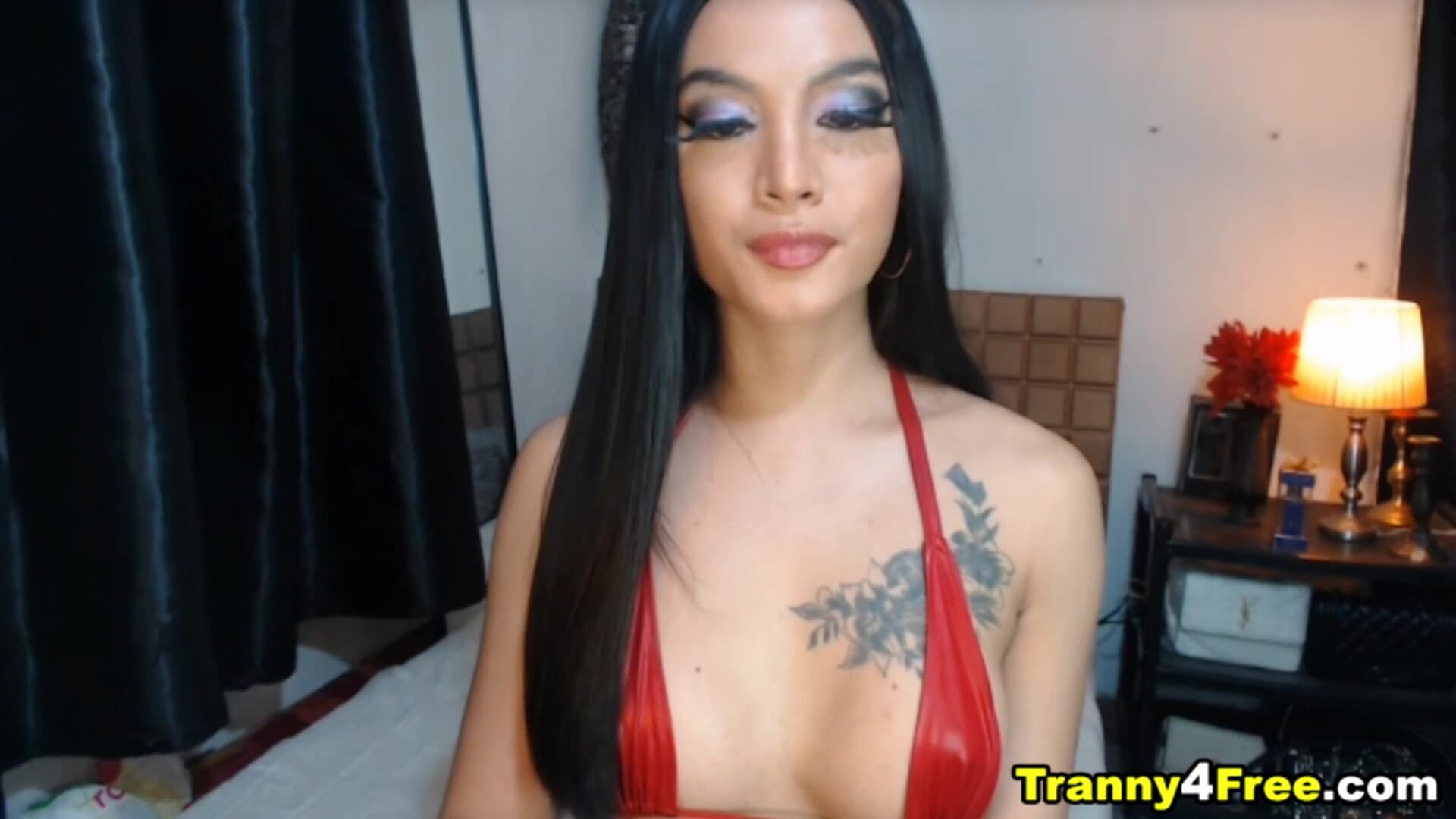 Lovely Tranny Darling Faps her Dick on Cam_main_thumbnail