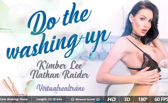 Kimber Lee,Nathan Raider in Do the washing-up - SexLikeReal Shemale_main_thumbnail